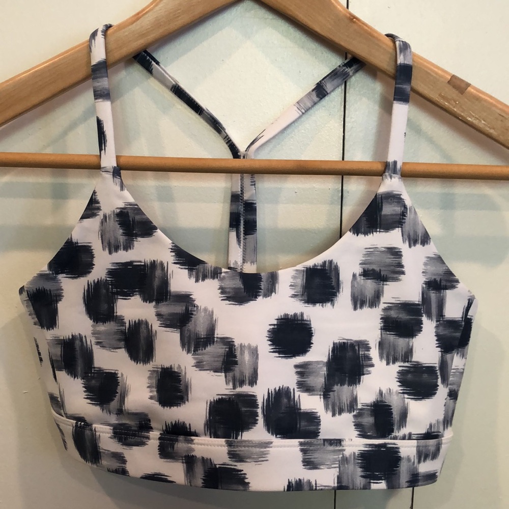 NWT Soulcycle Y Back Katie Yoga Sport Bra Abstract Polka Dot - Picture 4 of 13